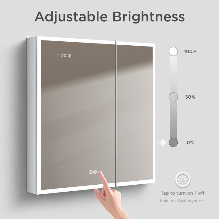 Sirius Recessed or Surface-Mount LED Medicine Cabinet