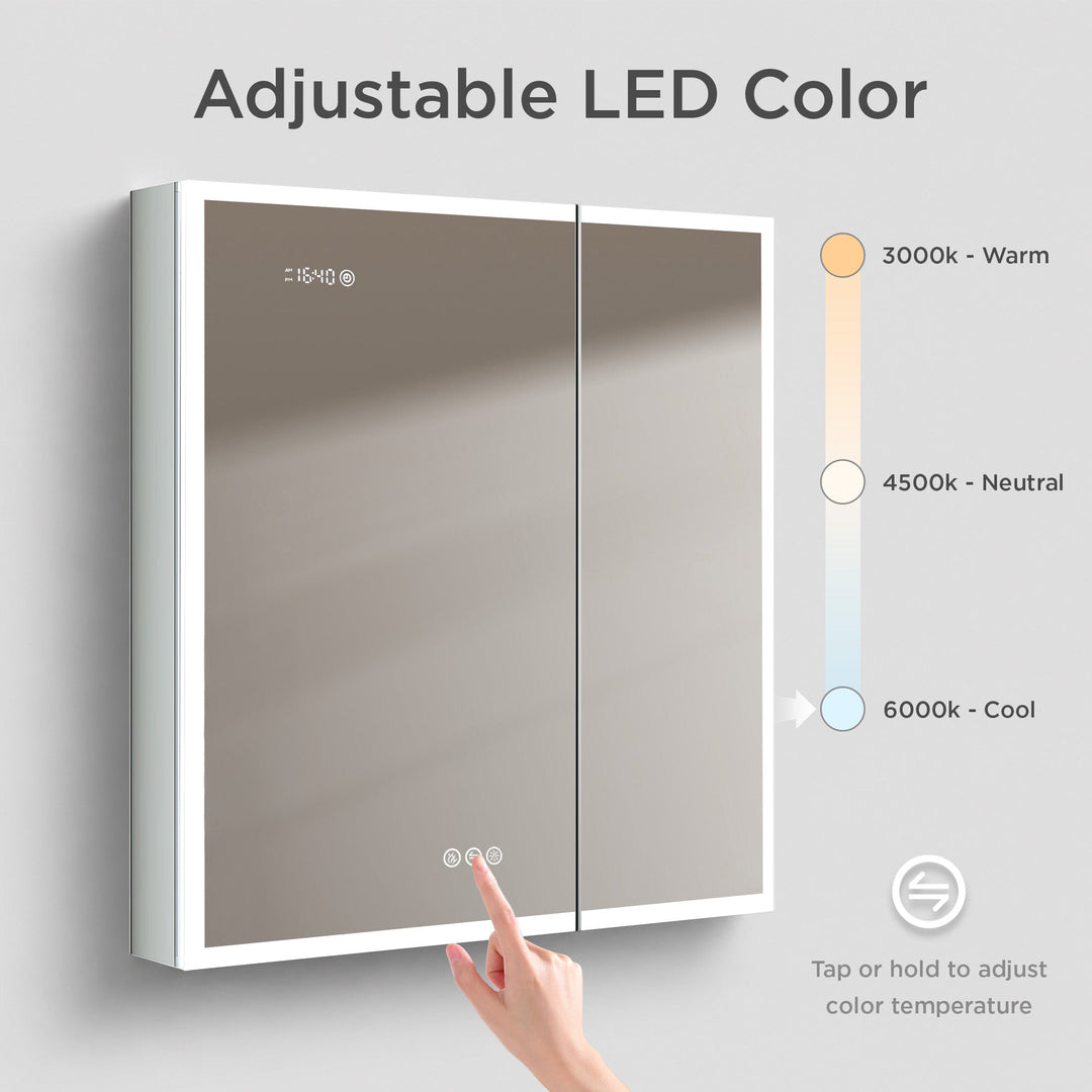 Sirius Recessed or Surface-Mount LED Medicine Cabinet