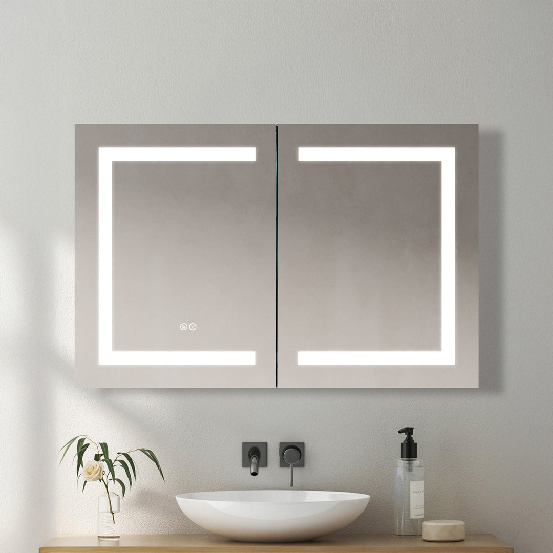 Rigel 20" Recessed or Surface-Mount LED Medicine Cabinet | ANVE Kitchen &amp; Bath