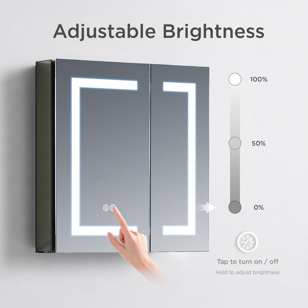 Rigel 20" Recessed or Surface-Mount LED Medicine Cabinet
