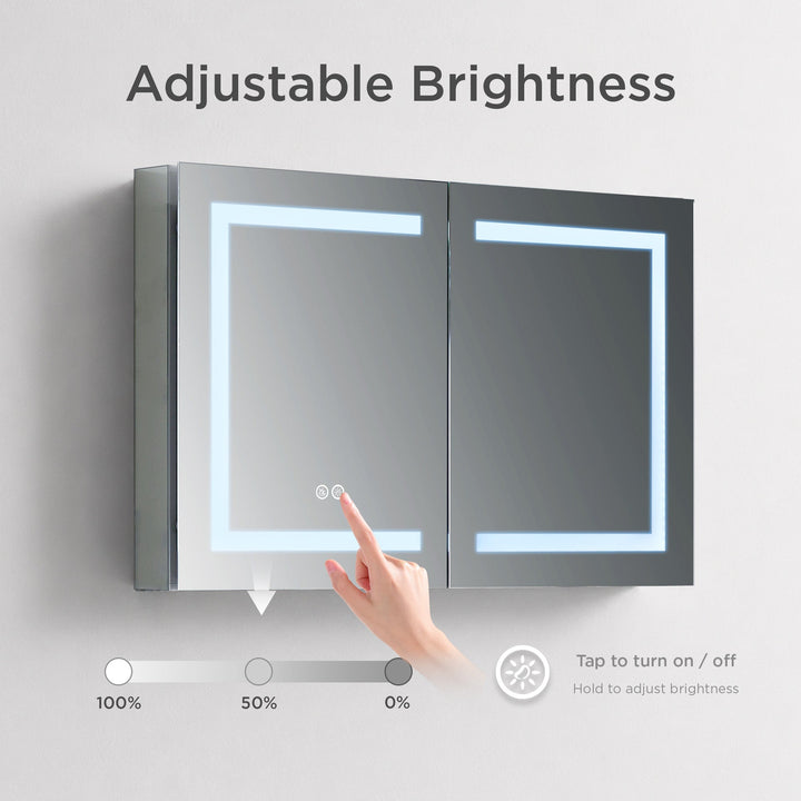 Rigel 20" Recessed or Surface-Mount LED Medicine Cabinet