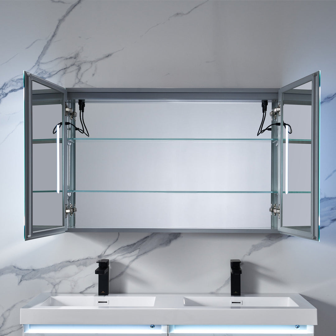 Rigel 20" Recessed or Surface-Mount LED Medicine Cabinet