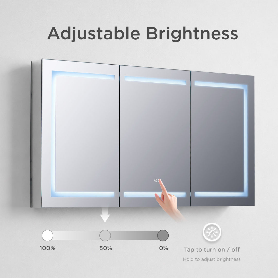 Canopus 60" Recessed or Surface-Mount LED Medicine Cabinet