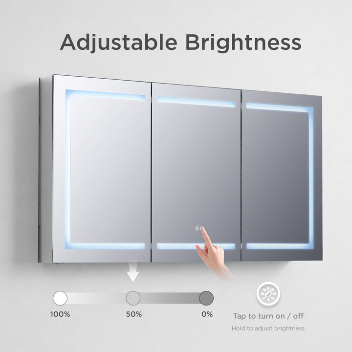 Canopus 60" Recessed or Surface-Mount LED Medicine Cabinet