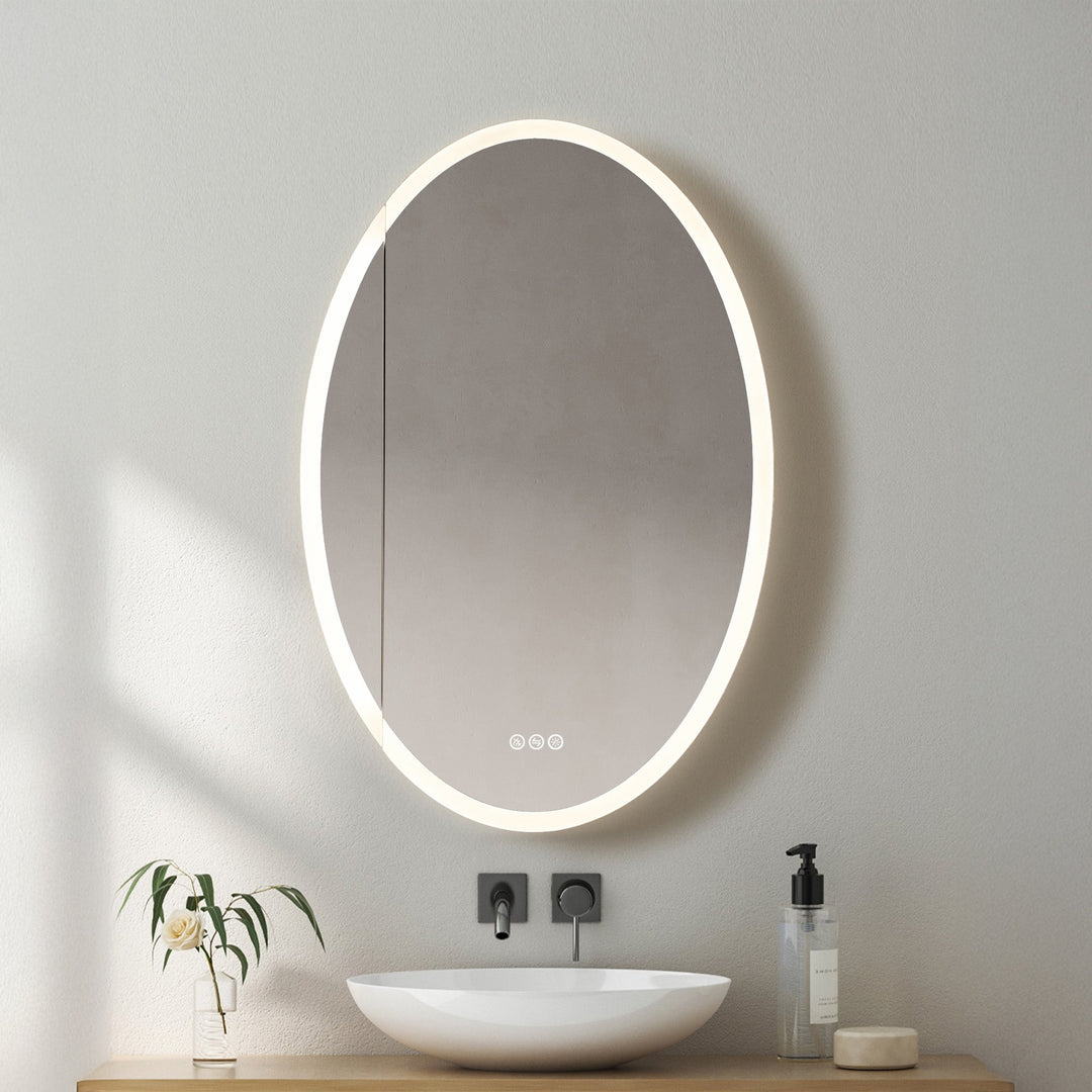 Spica 24" Recessed or Surface-Mount LED Medicine Cabinet | ANVE Kitchen & Bath