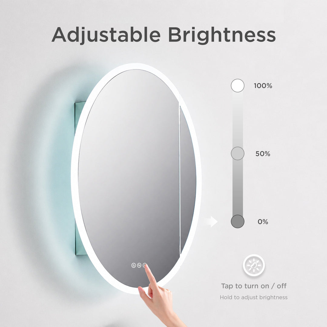 Spica 24" Recessed or Surface-Mount LED Medicine Cabinet