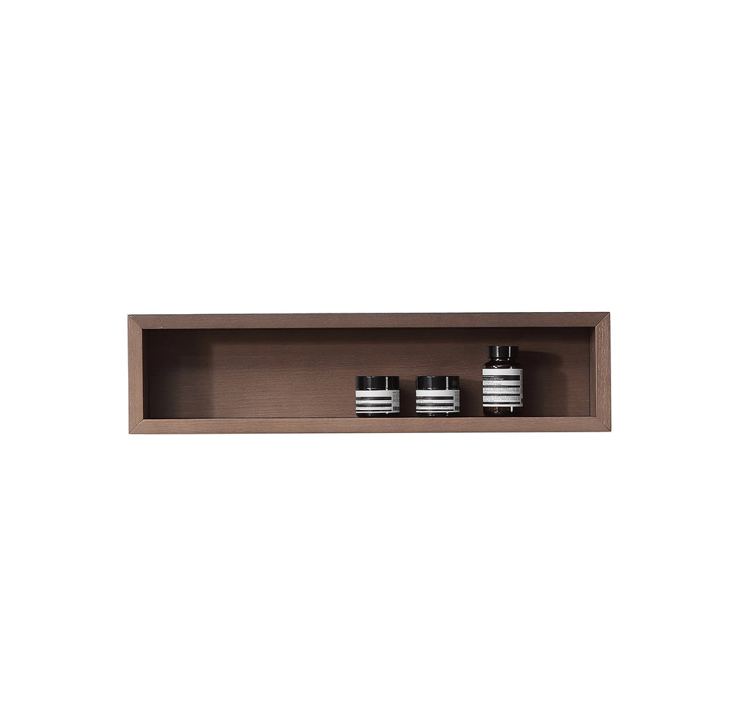 Bergen 24" Floating Open Shelf in Chestnut Oak | ANVE Kitchen & Bath