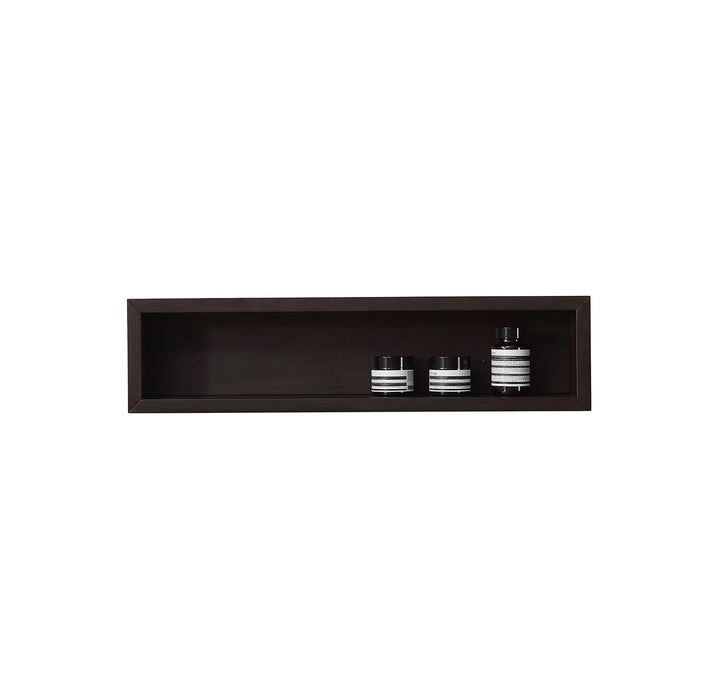 Bergen 24" Floating Open Shelf in Dark Walnut | ANVE Kitchen &amp; Bath