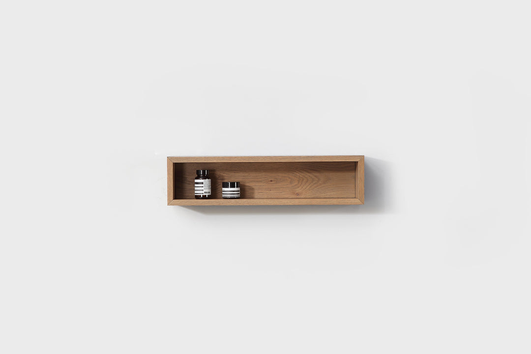 Bergen 24" Floating Open Shelf in Pecan Oak