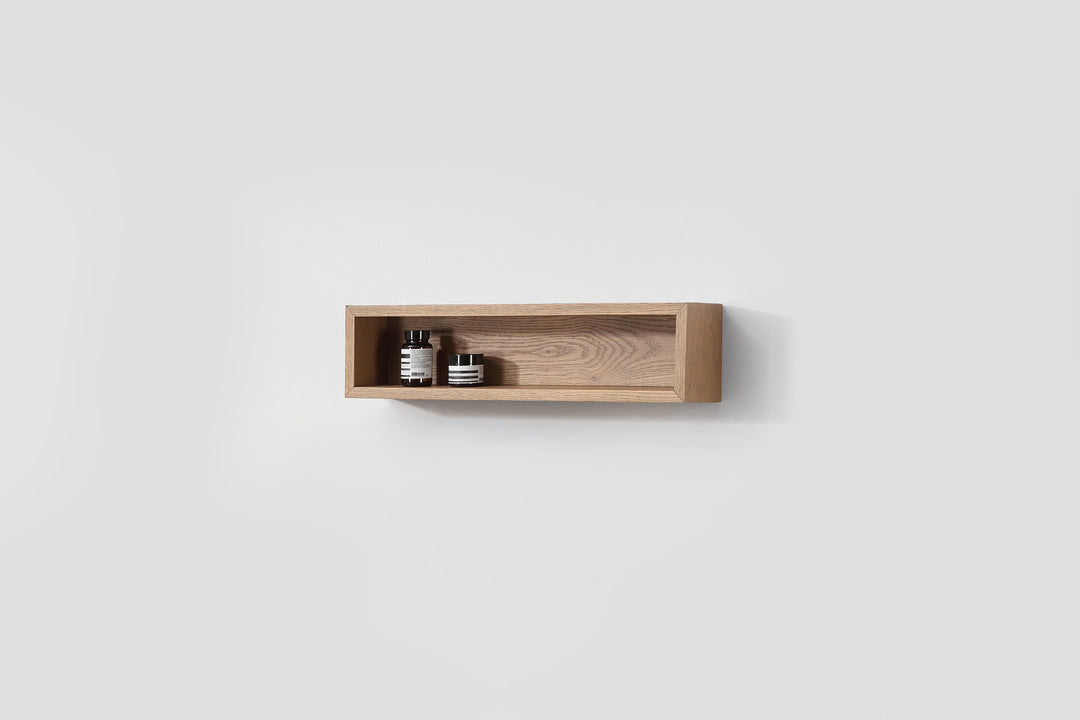 Bergen 24" Floating Open Shelf in Pecan Oak