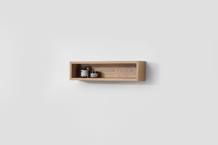 Bergen 24" Floating Open Shelf in Pecan Oak