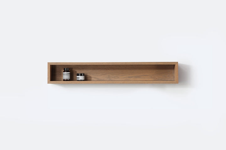 Bergen 36" Floating Open Shelf in Pecan Oak