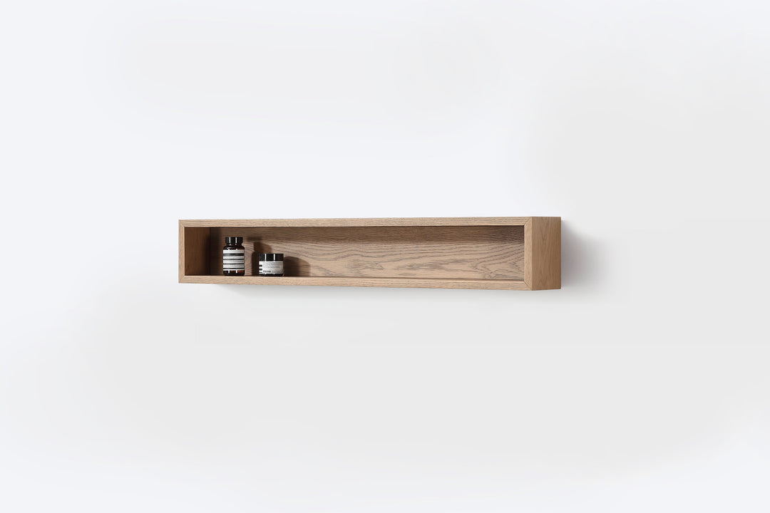 Bergen 36" Floating Open Shelf in Pecan Oak