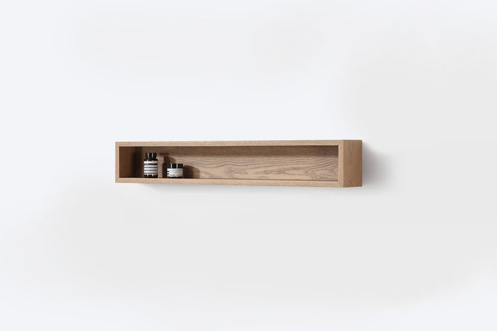 Bergen 36" Floating Open Shelf in Pecan Oak