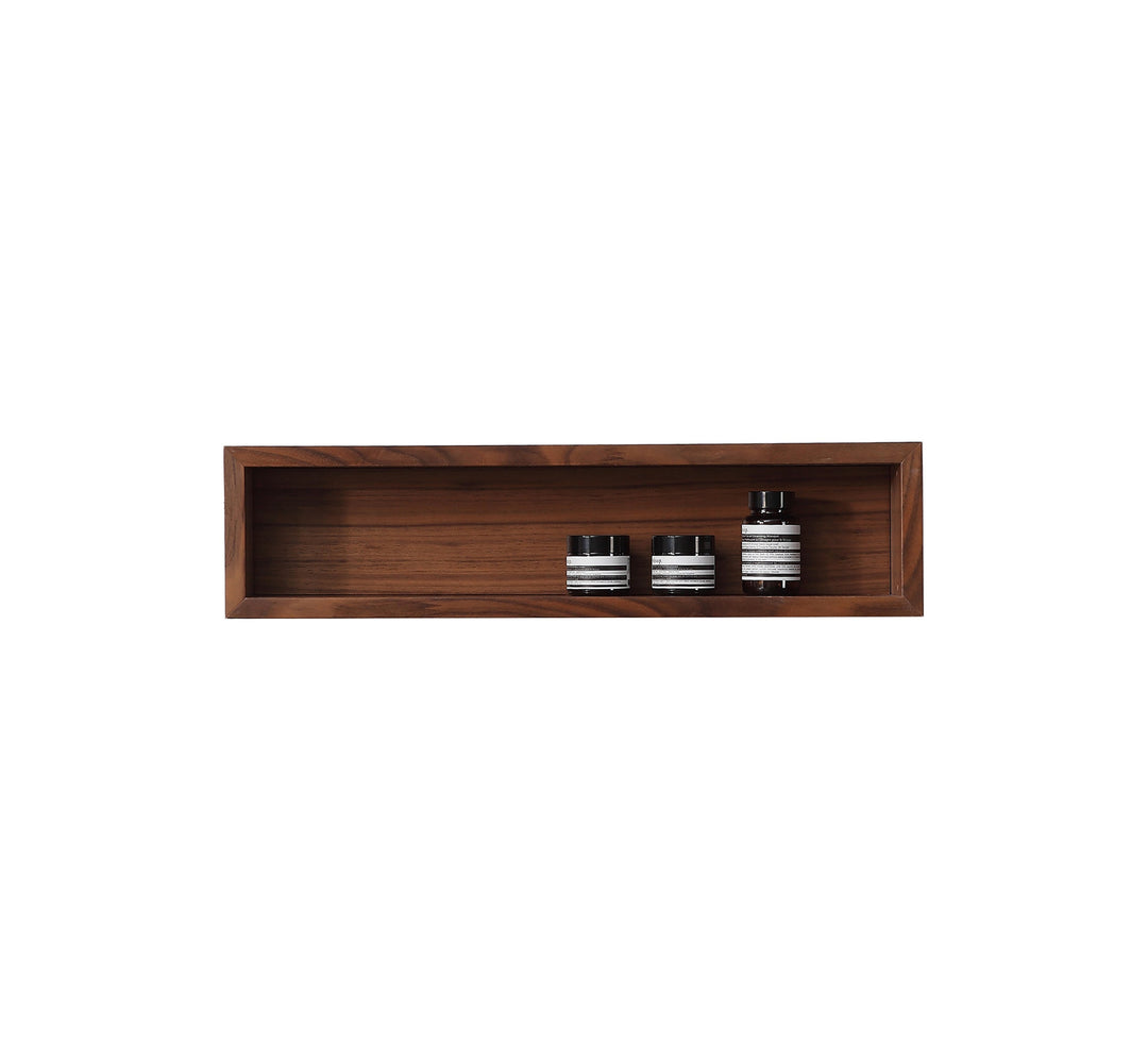Bergen 24" Floating Open Shelf in Walnut | ANVE Kitchen & Bath
