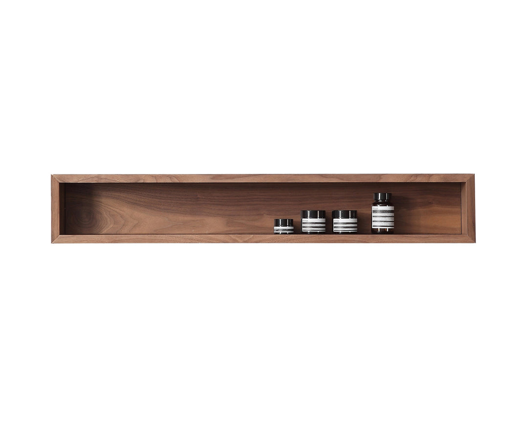 Bergen 36" Floating Open Shelf in Walnut | ANVE Kitchen & Bath