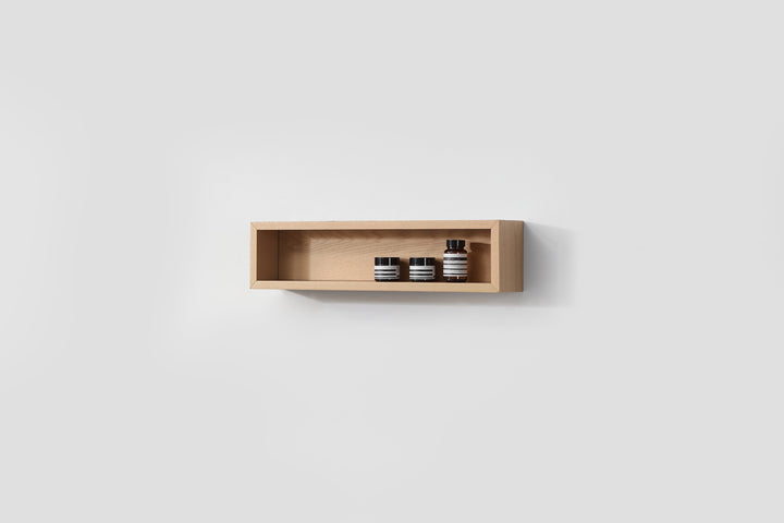 Bergen 24" Floating Open Shelf in Whitewash Oak
