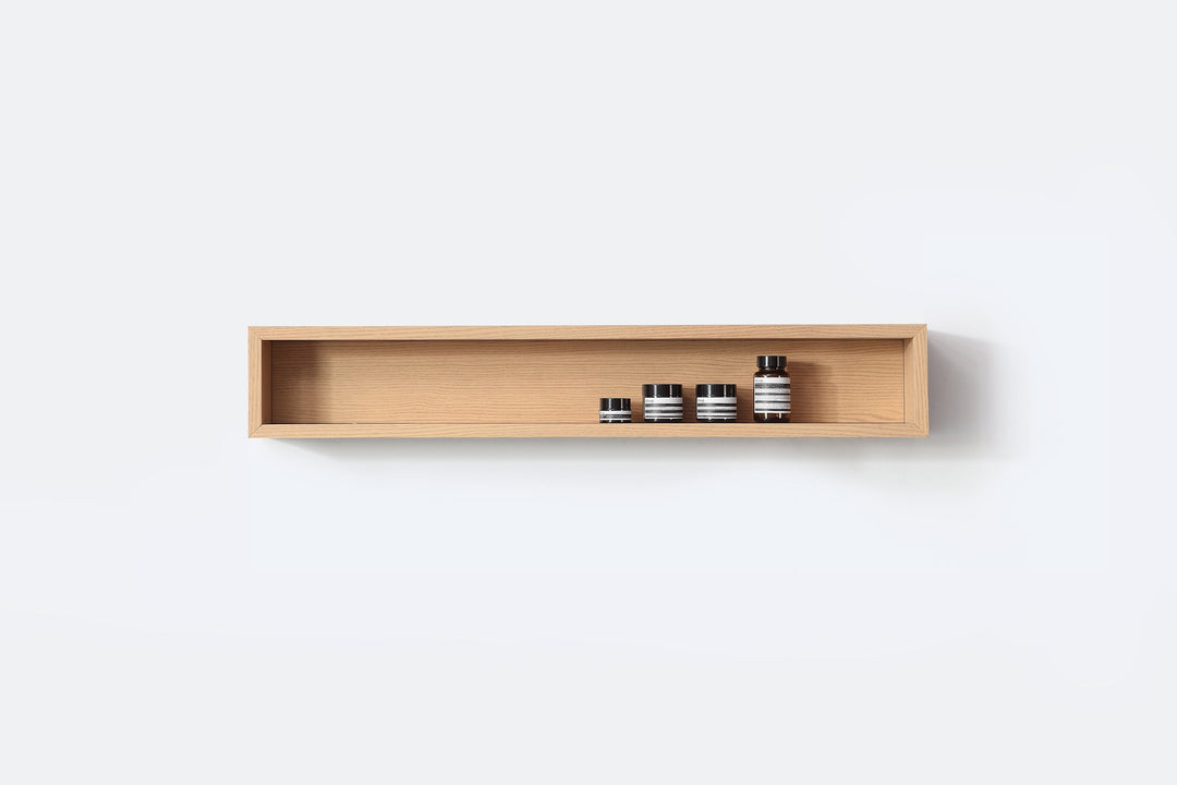 Bergen 36" Floating Open Shelf in Whitewash Oak
