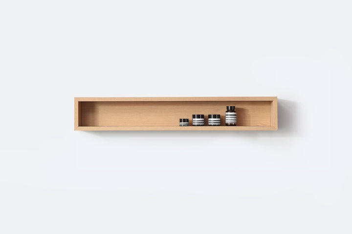 Bergen 36" Floating Open Shelf in Whitewash Oak