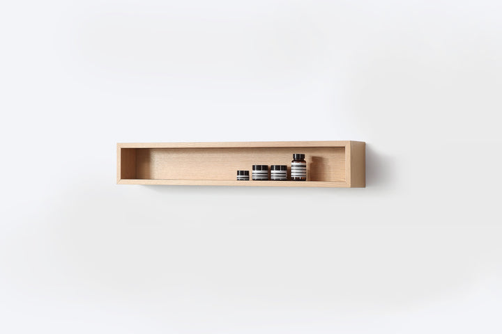 Bergen 36" Floating Open Shelf in Whitewash Oak