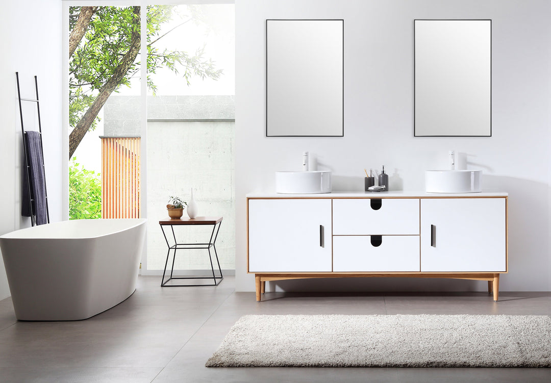 Boffi 24" Bathroom Mirror in Matte Black