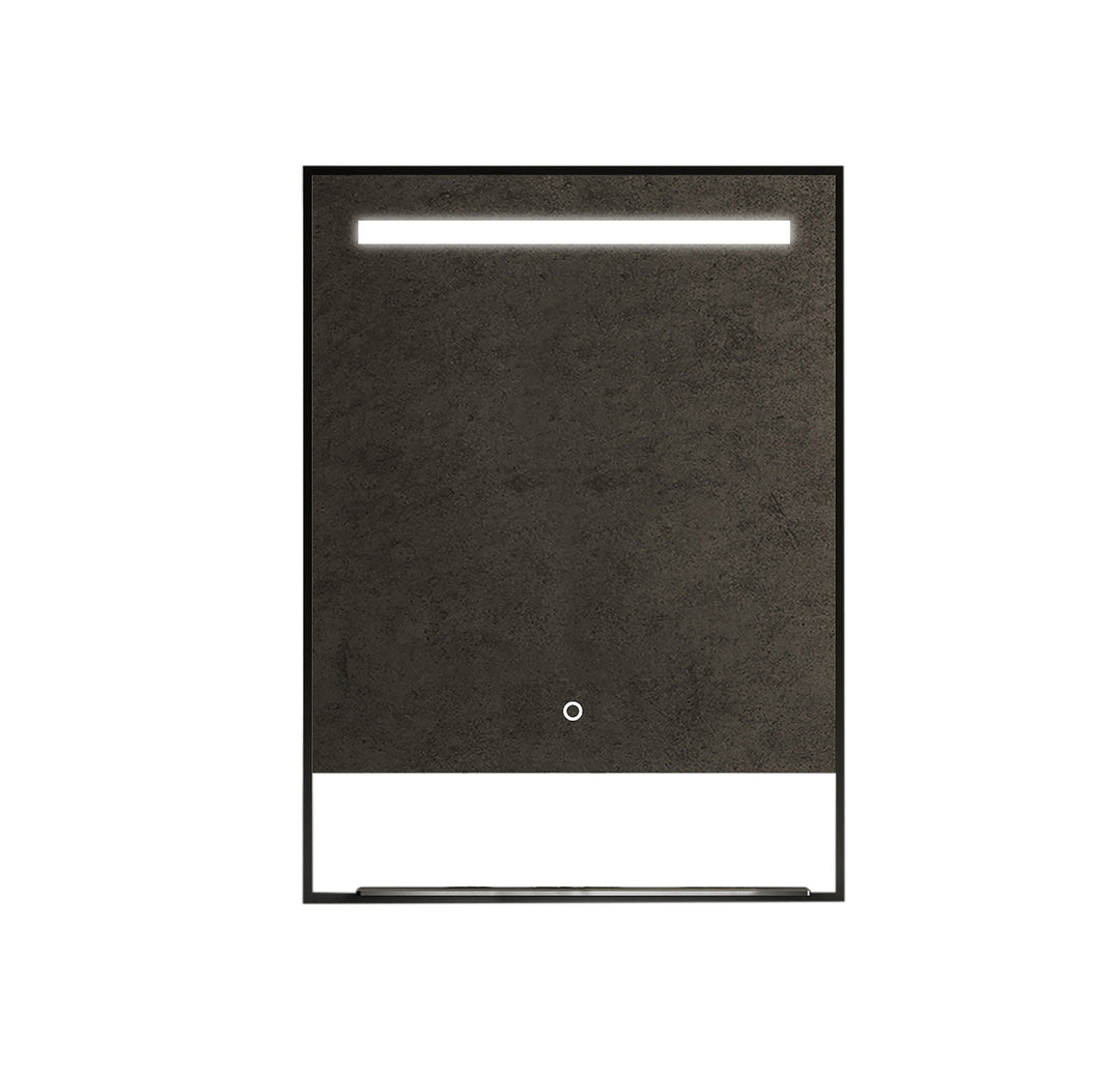 CAS 30" Round LED Bathroom Mirror in Matte Black | ANVE Kitchen & Bath