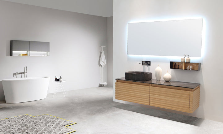 Ocala 60" LED Bathroom Mirror in Matte Black