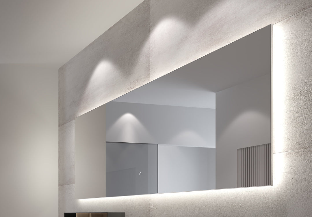 Ocala 60" LED Bathroom Mirror in Matte Black