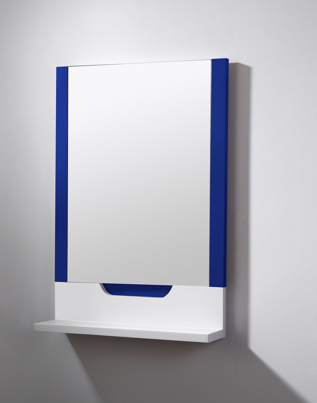Regia 23-1/2" x 33-1/2" Bathroom Mirror in Navy Blue/Matte White