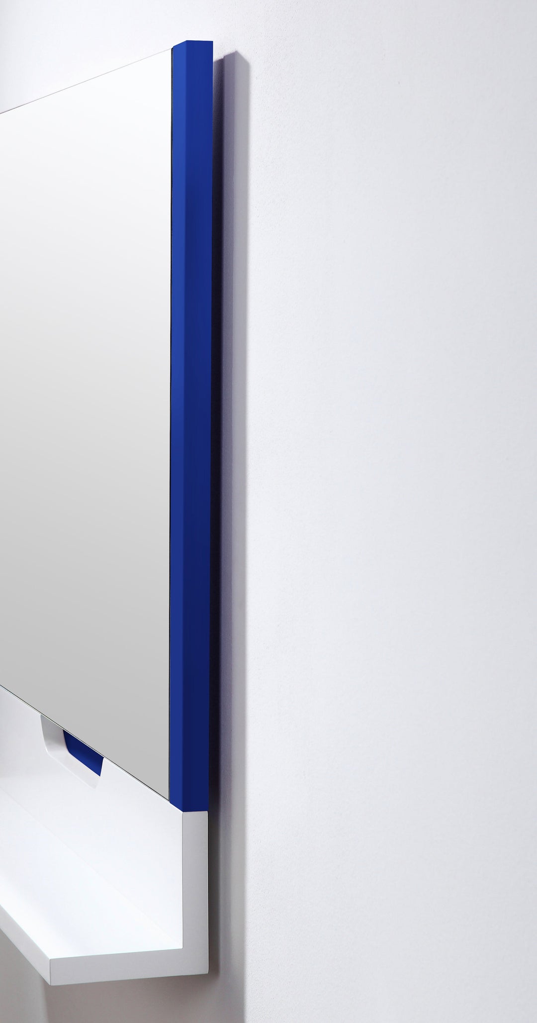 Regia 23-1/2" x 33-1/2" Bathroom Mirror in Navy Blue/Matte White
