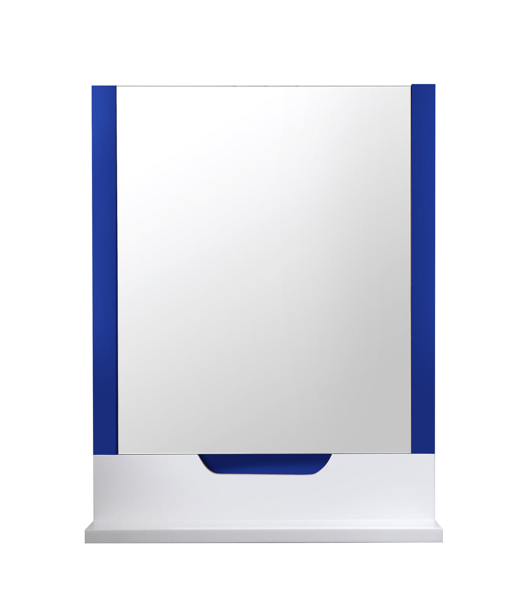 Regia 23-1/2" x 33-1/2" Bathroom Mirror in Navy Blue/Matte White | ANVE Kitchen &amp; Bath