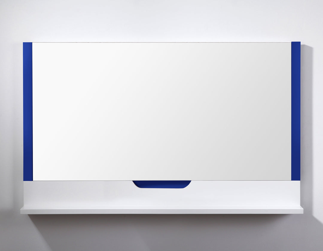 Regia 55" x 33-1/2" Bathroom Mirror in Navy Blue/Matte White