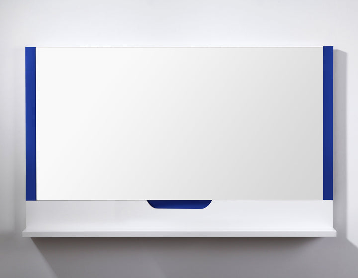 Regia 55" x 33-1/2" Bathroom Mirror in Navy Blue/Matte White