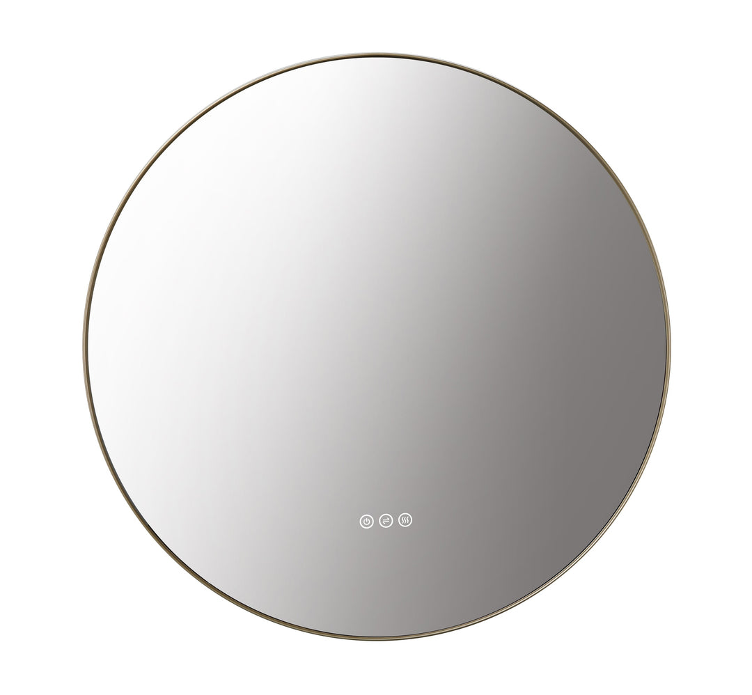 Shell 36" LED Bathroom Mirror in Dark Gold, Anti-Fog | ANVE Kitchen & Bath