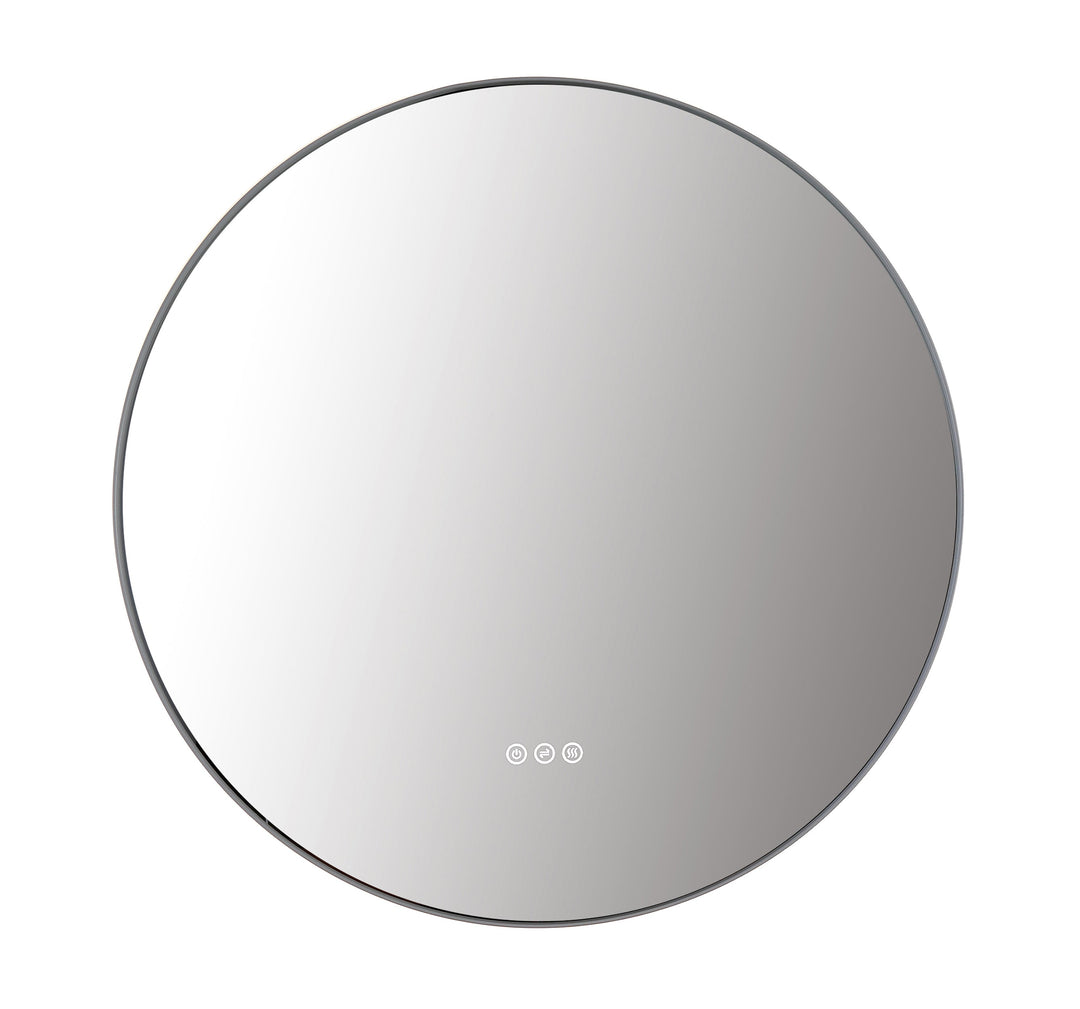 Shell 36" LED Bathroom Mirror in Matte White, Anti-Fog | ANVE Kitchen & Bath