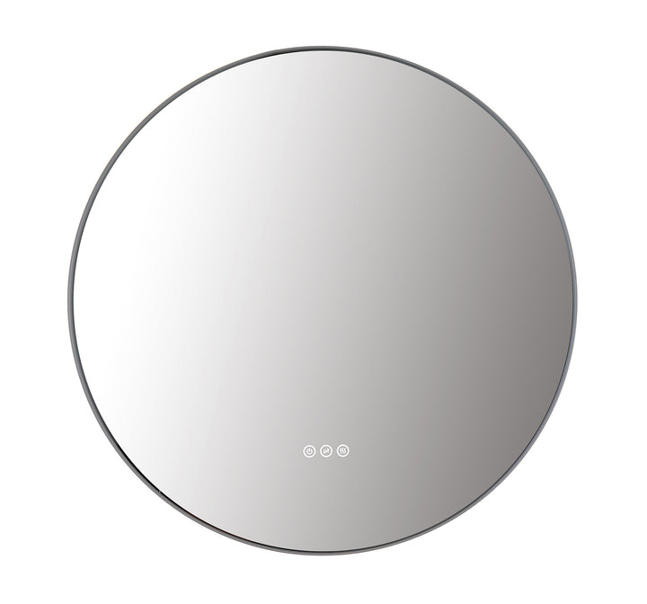 Shell 36" LED Bathroom Mirror in Matte White, Anti-Fog | ANVE Kitchen &amp; Bath