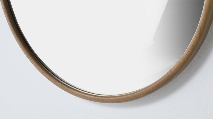 Zen 30" Bathroom Mirror in Pecan Oak