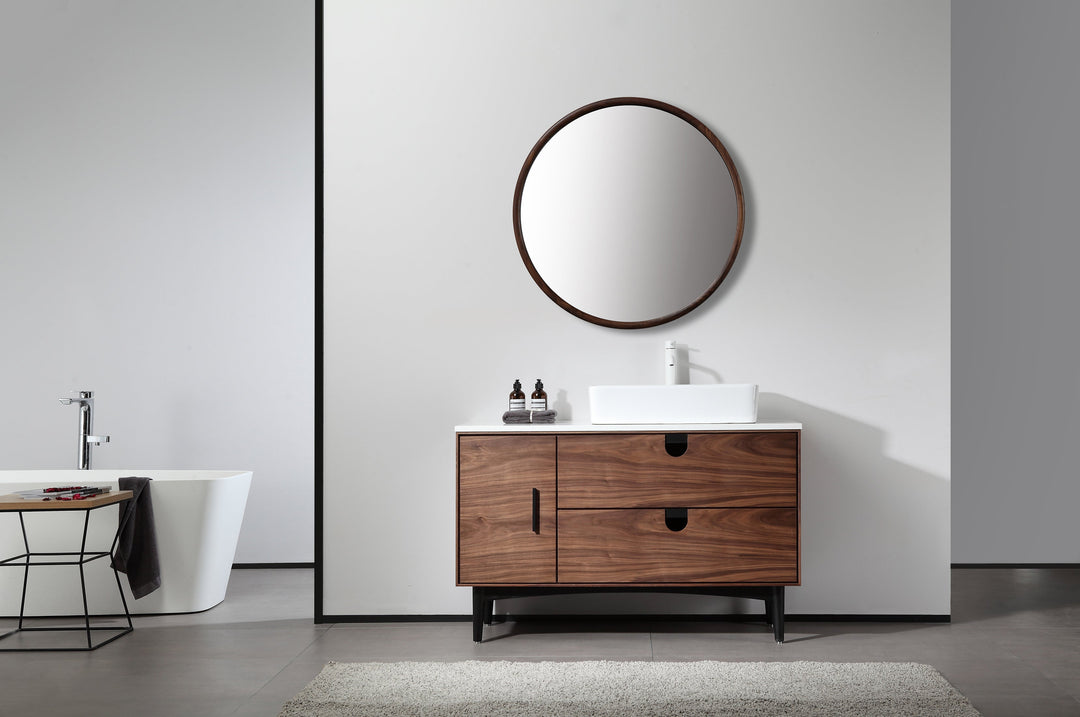 Zen 36" Bathroom Mirror in Walnut