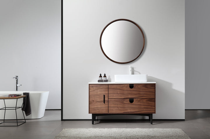 Zen 36" Bathroom Mirror in Walnut