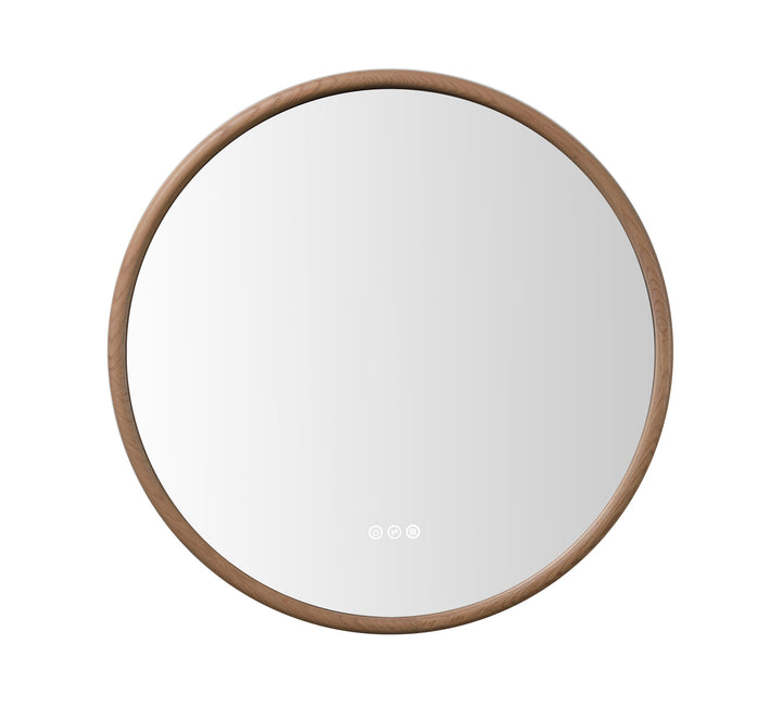 Zen 36" LED Bathroom Mirror in Whitewash Oak, Anti-Fog | ANVE Kitchen &amp; Bath