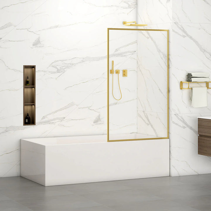 Neil 34" x 62" Framed Bathtub Screen Door