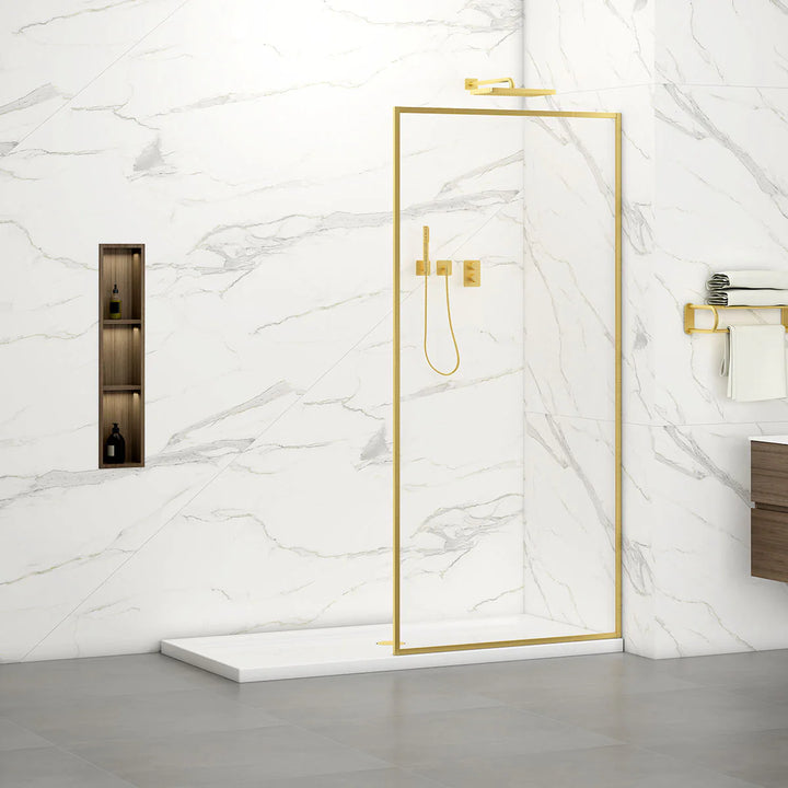 Neil 34" x 76" Framed Walk-In Shower Screen