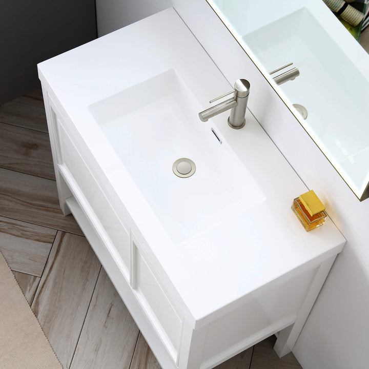 Bathroom Sink Pop-Up Drain Stopper with Overflow