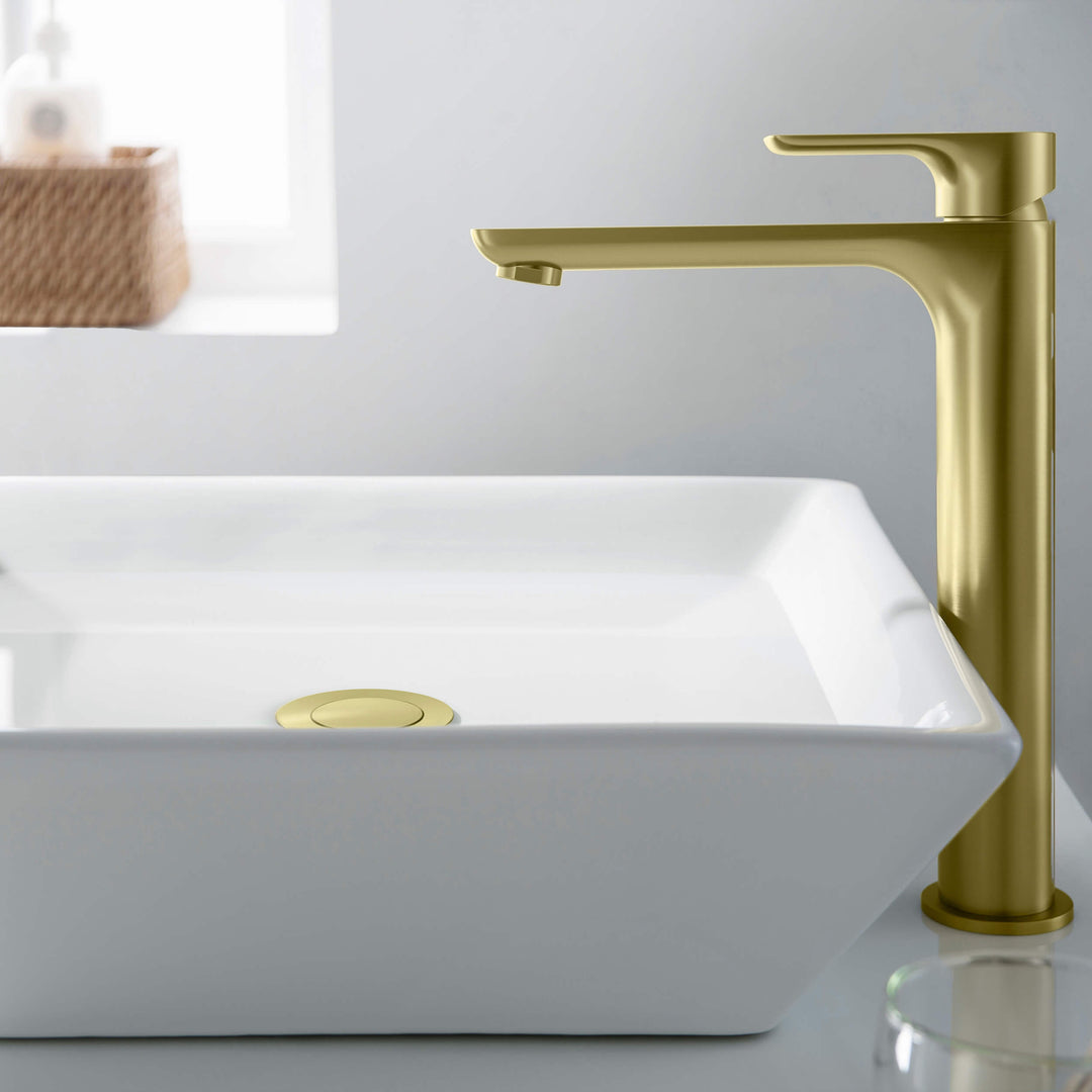 Bathroom Sink Pop-Up Drain Stopper without Overflow