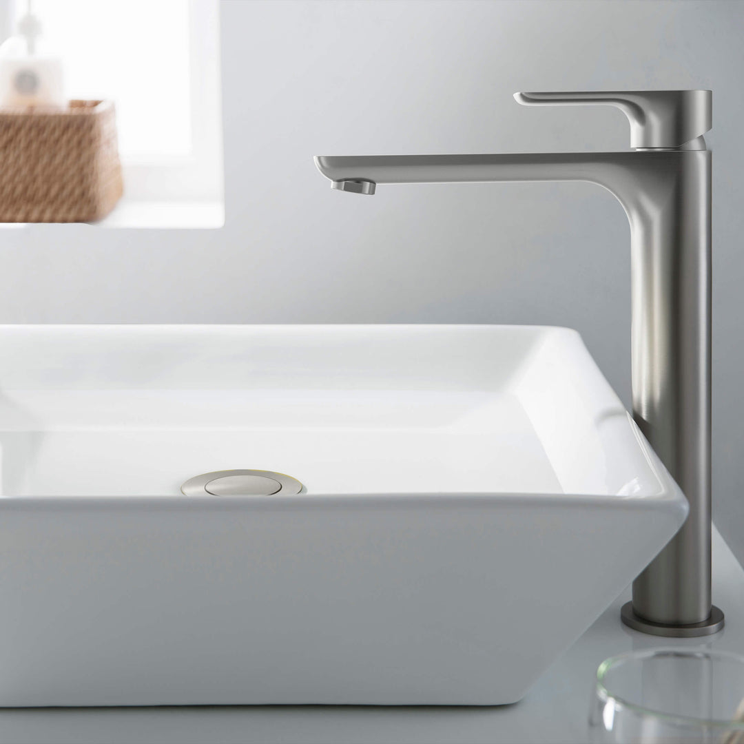 Bathroom Sink Pop-Up Drain Stopper without Overflow