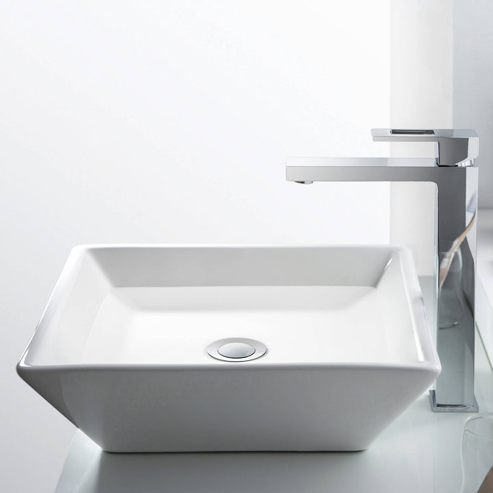 Bathroom Sink Pop-Up Drain Stopper without Overflow
