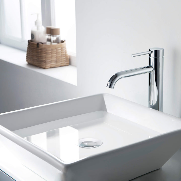 Bathroom Sink Pop-Up Drain Stopper without Overflow