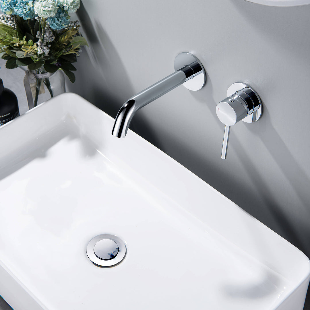Bathroom Sink Pop-Up Drain Stopper without Overflow
