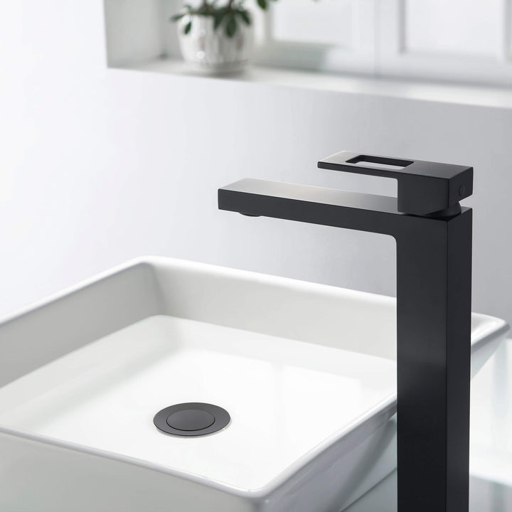 Bathroom Sink Pop-Up Drain Stopper without Overflow