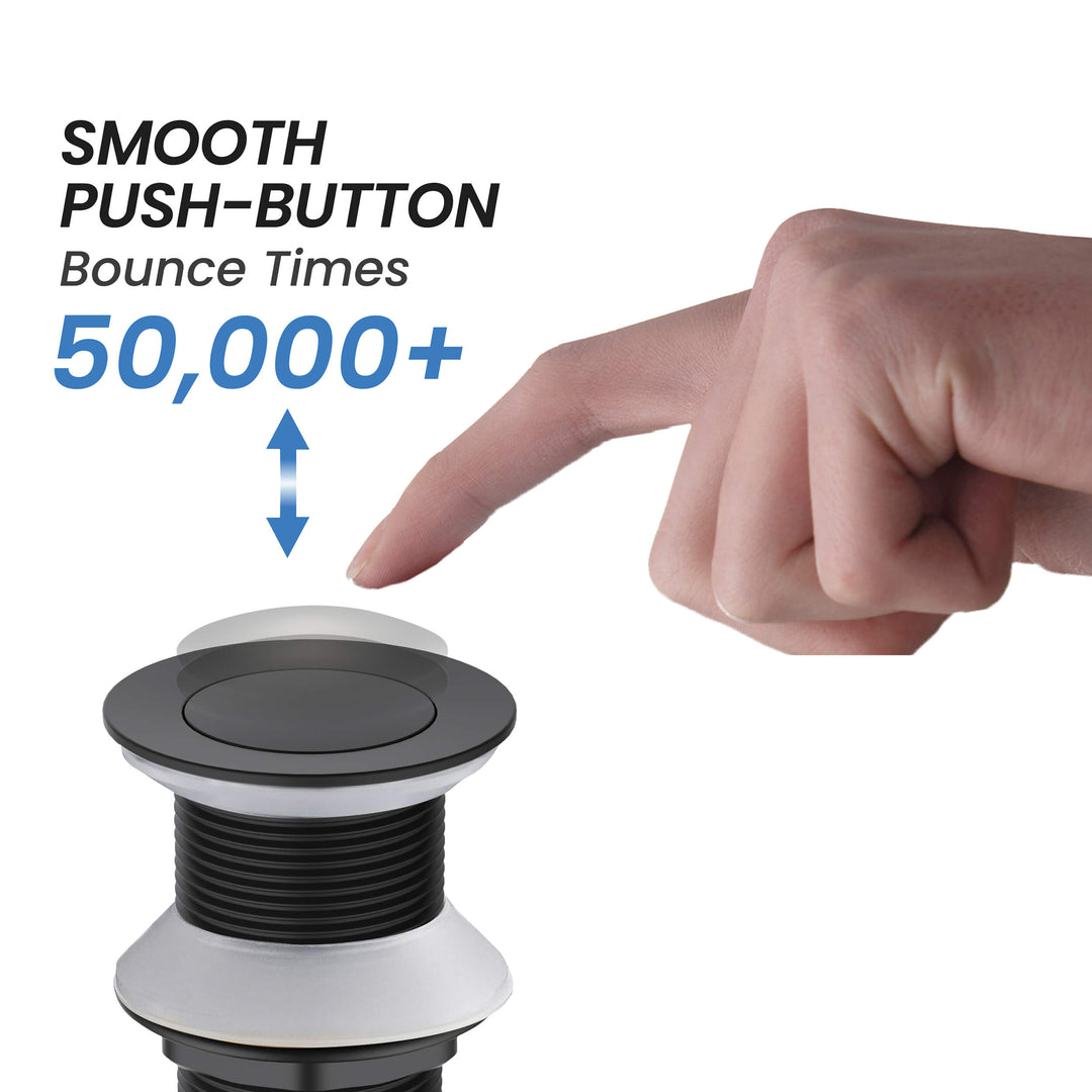 Bathroom Sink Pop-Up Drain Stopper without Overflow